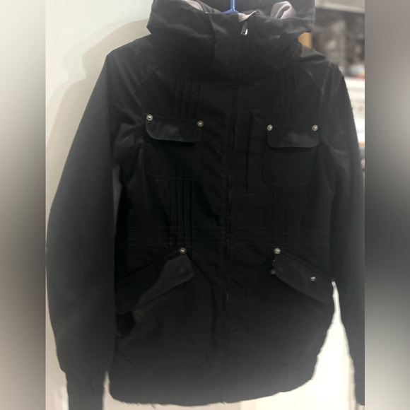 💫Burton Dryride Hooded Snow/Ski Jacket Full Zip Winter Outdoor Black Women's XS - Picture 3 of 7